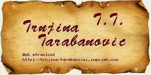 Trnjina Tarabanović vizit kartica